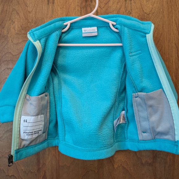 🩵 Columbia Toddler Teal Fleece Jacket - Picture 3 of 6